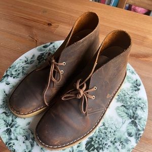 Clarks Originals Desert Boot Chukka Style Beeswax Leather, Size 6M, 38EU